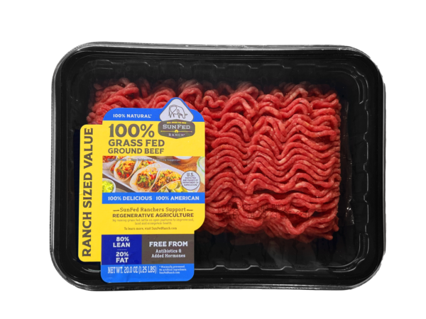 Natural Ground Beef 80/20 20oz Tray - Packaging Front