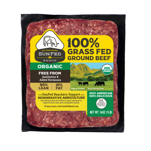 Organic Ground Beef 90/10 - Packaging Front