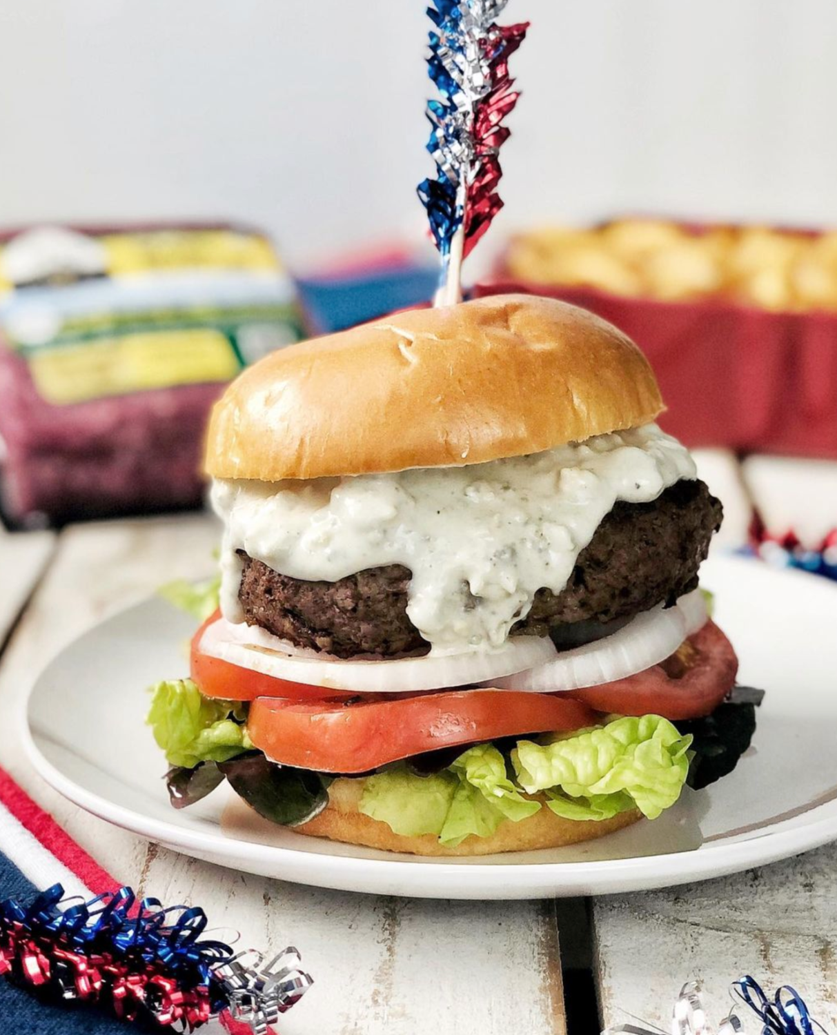 Red White & Blue Burgers