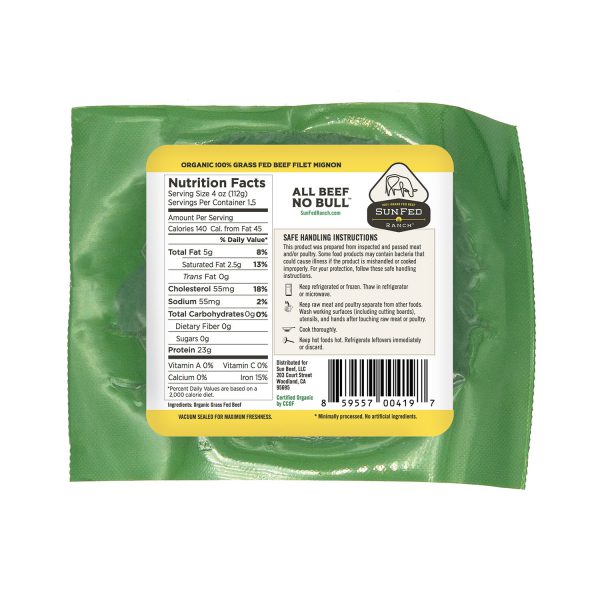 Organic Filet - Packaging Back