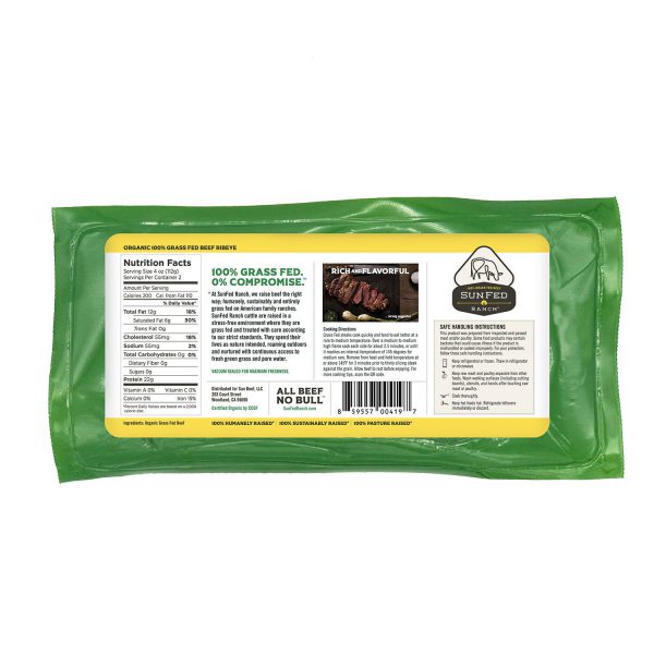 Organic Ribeye Steak - Packaging Back