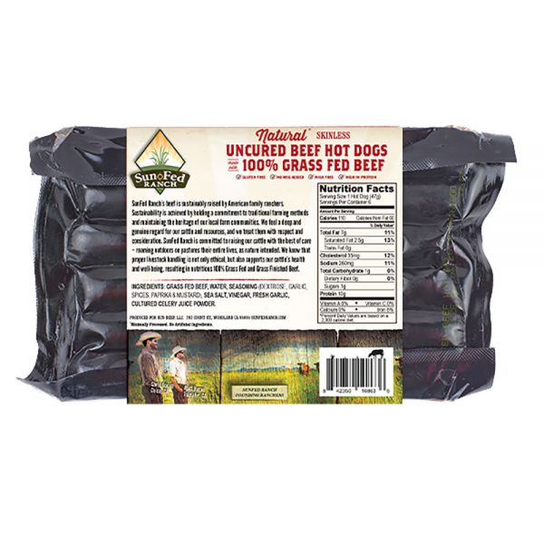 Uncured Beef Hot Dogs - Packaging Back