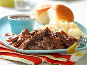 Slow-Cooked Whiskey Molasses Shredded Beef