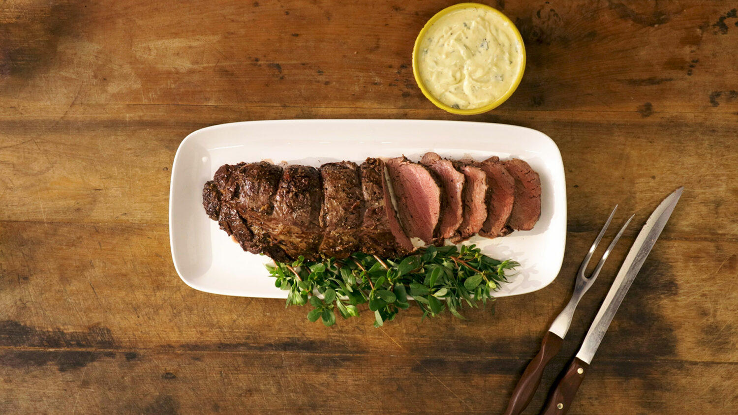 SunFed Beef Tenderloin Roast with Basil Parmesan Aioli