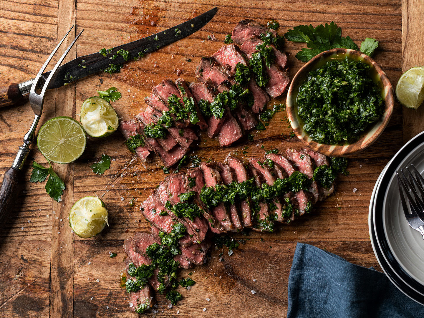 Chimichurri-Marinated Strip Filets