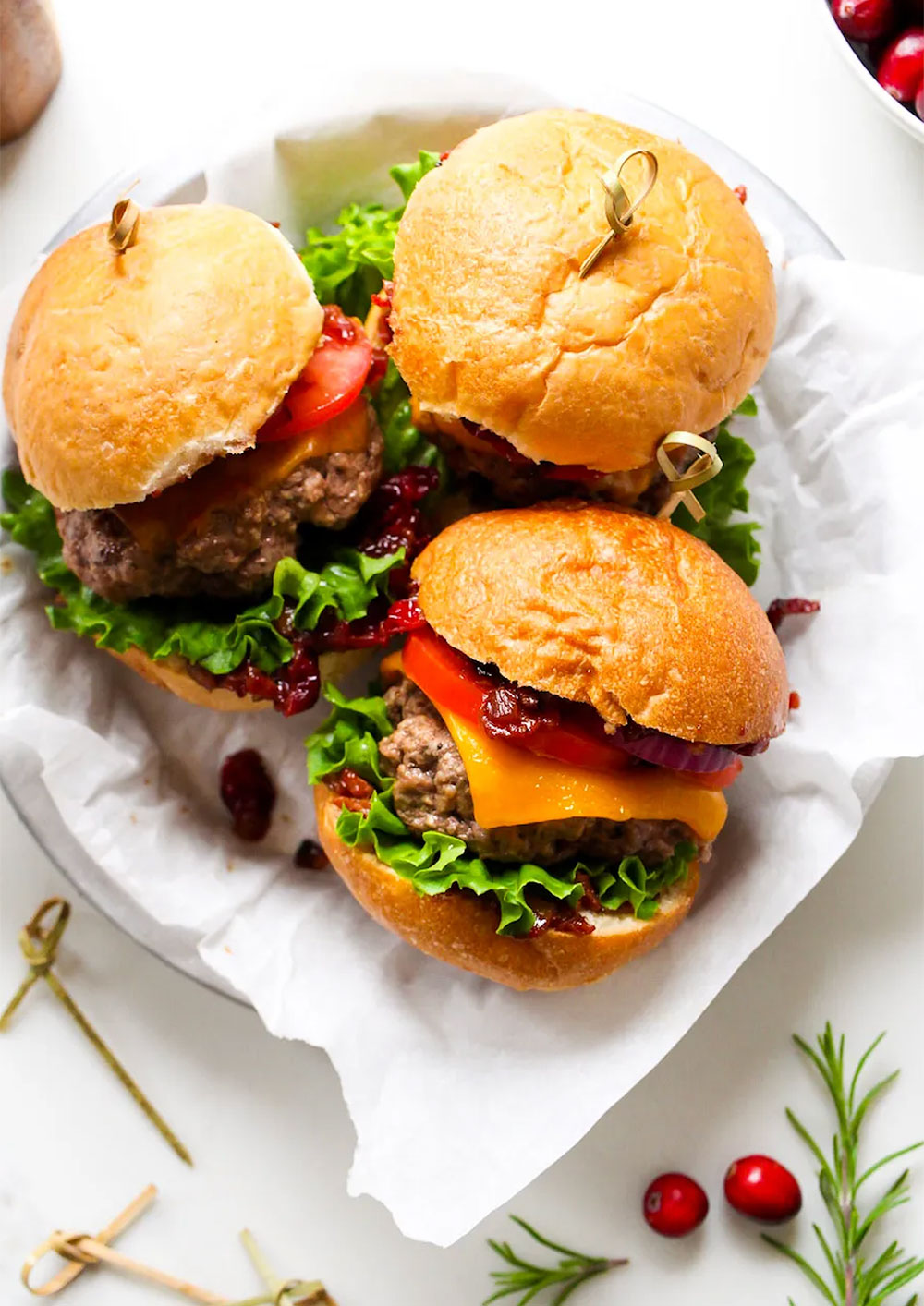 Beef Sliders With Cranberry Bacon Jam